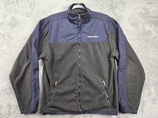 Vintage Nautica Boys XL 18/20 Fleece Full Zip Jacket Long Sleeve Gray Navy Blue
