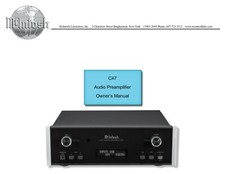 Owner's Manual for McIntosh C 47