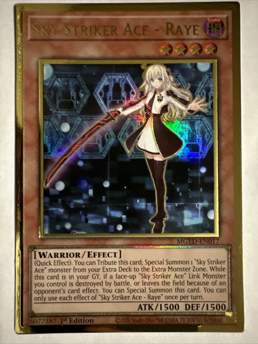 Yugioh - Sky Striker Ace -Raye (Gold Rare) (1st Edition) - MGED-EN017 (P) | eBay Yugioh - Sky Striker Ace -Raye (Gold Rare) (1st Edition) - MGED-EN017 (P) | eBay