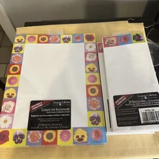 Designer Collection Lot Of 5 Packs Of Computer Stationary And Some Envelopes