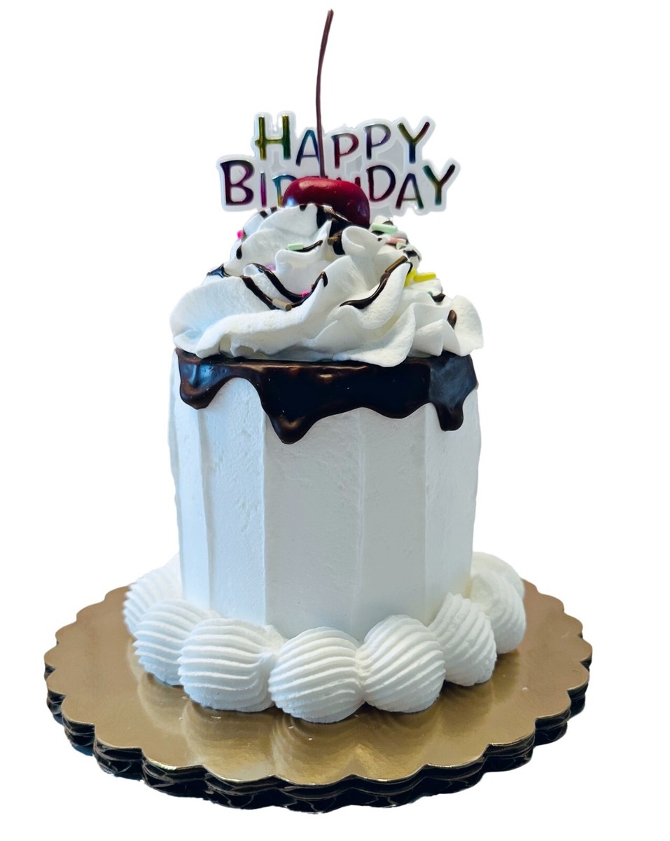 Cake with×DimMoire パーカーWhite DEZICAKES Fake Birthday Cake Mini Fake Mini Cake White Happy