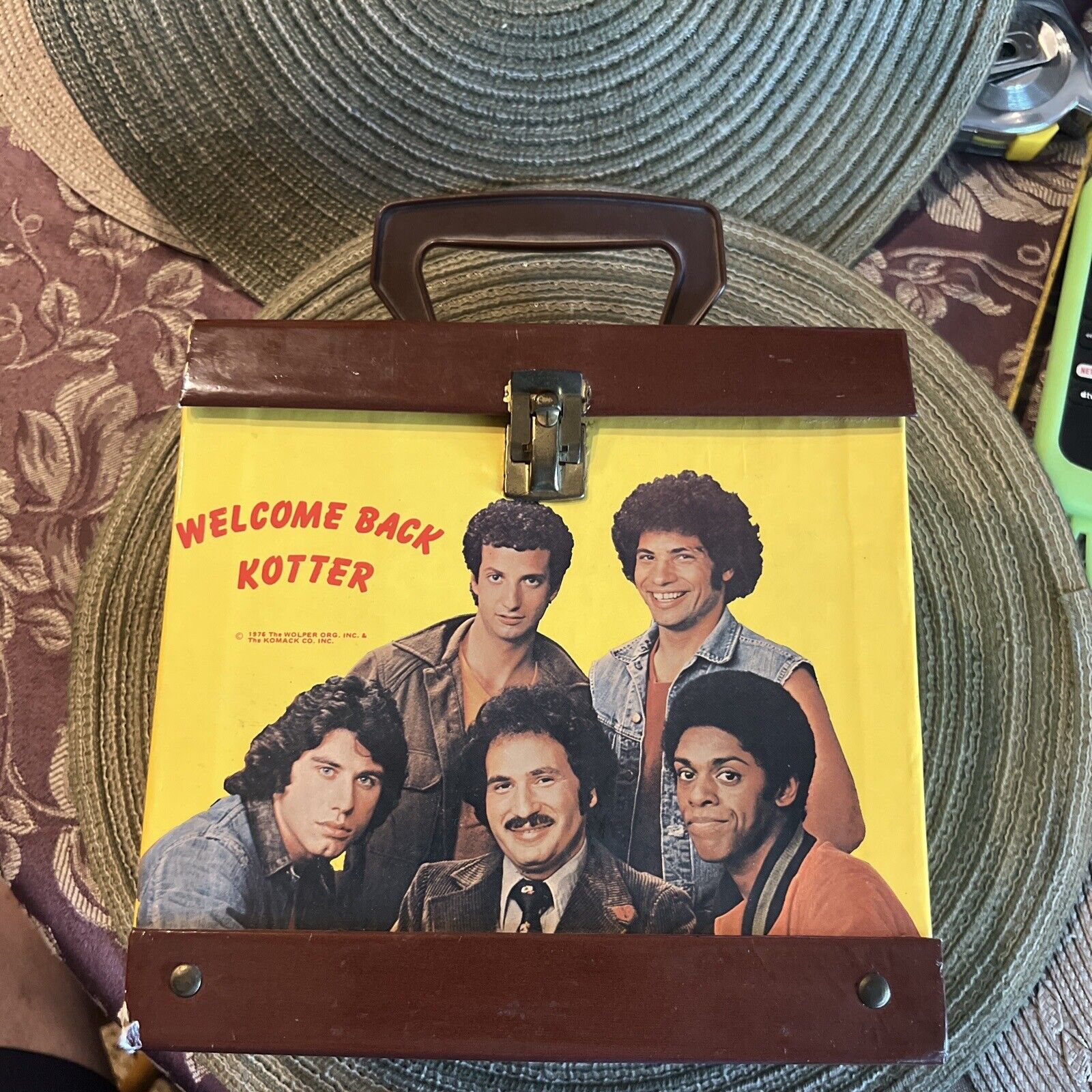 1976 WELCOME BACK KOTTER /Sweat Hogs / John Travolta 45RPM Record Carrying Case