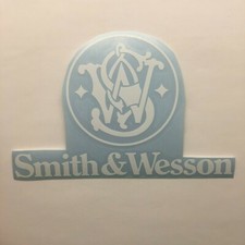 Smith Wesson Logo Die Cut Vinyl Sticker Patriotic Gun Usa America Marines Army