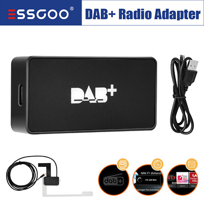 ESSGOO Für Autoradio Android DAB+ Box Adapter Tuner UKW-Übertragung Empfänger