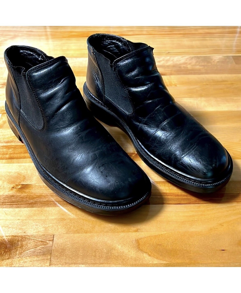 Bostonian Strada men’s black leather boots, 12M Mens Bostonian Strada Heavy Dress Shoes Lace Up... | Depop main image 4