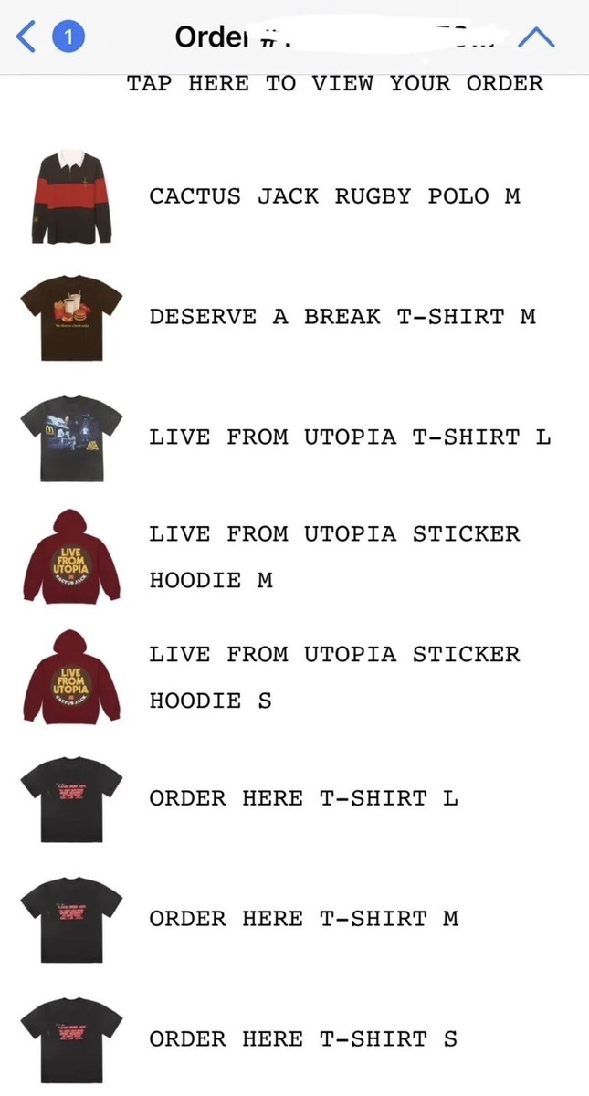 ⭐️Travis Scott x McDonald's Cactus Jack Rugby Polo Medium