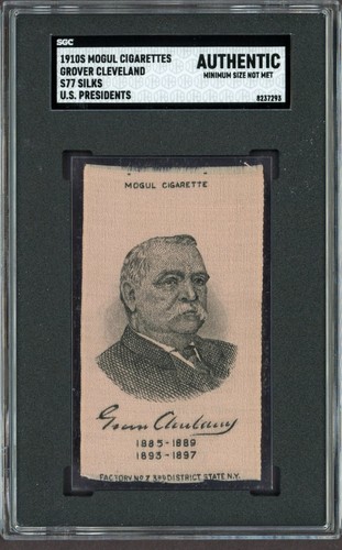 1910 S77 Mogul Cigarettes Silks U.S. Presidents (SGC AUTH) Grover Cleveland