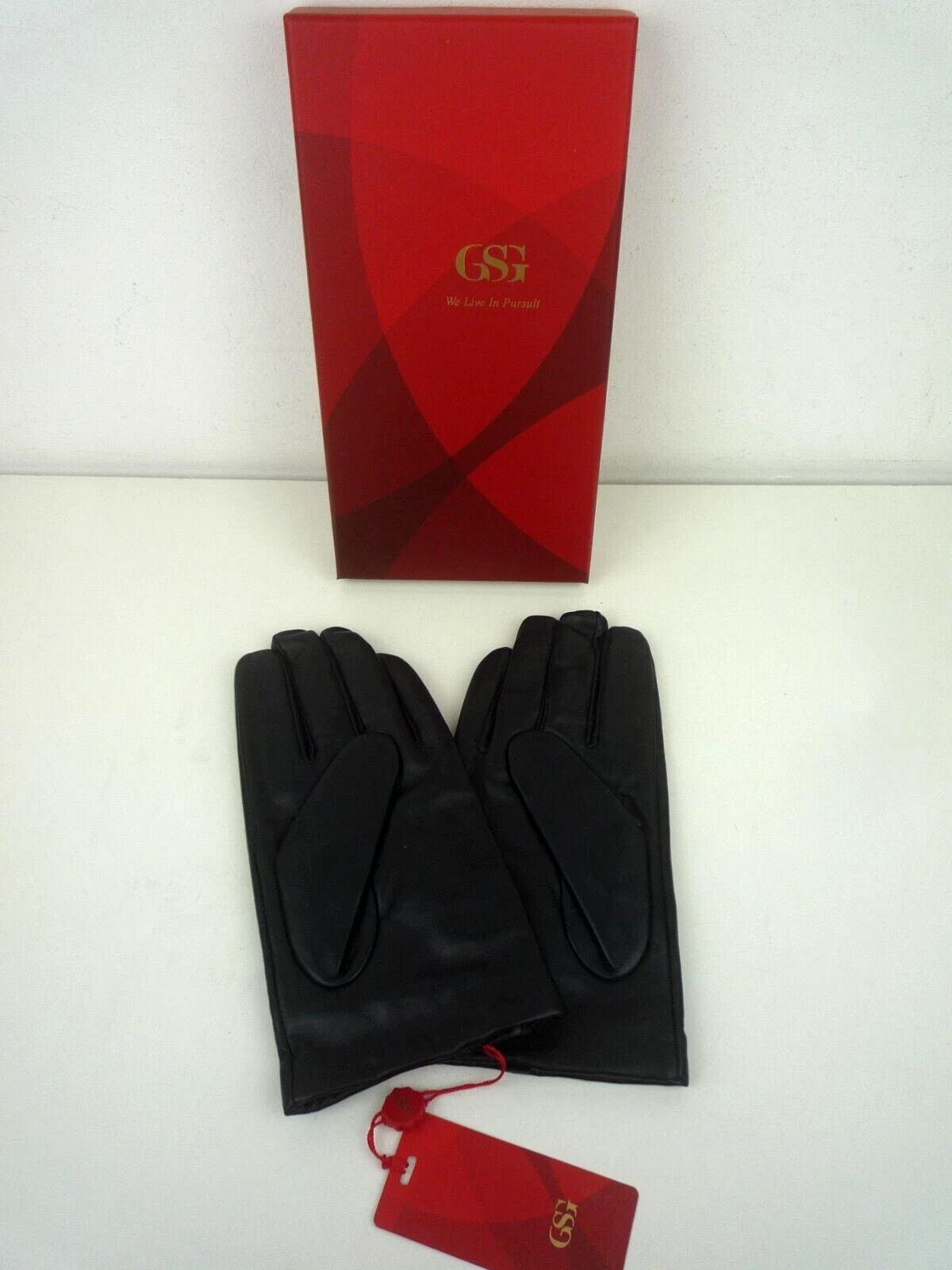 MENS BLACK GENUINE LEATHER GLOVES SCALE EFFECT SIZE 10.5 NEW IN BOX RRP-£99.99