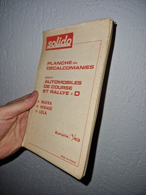 SOLIDO old series 100 BOOKBOOK of 20 decals boards dinky cij