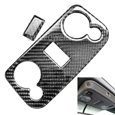1X Real Carbon Fiber Interior Reading Light Panel Trim Cover  Fits 10-14 Mustang