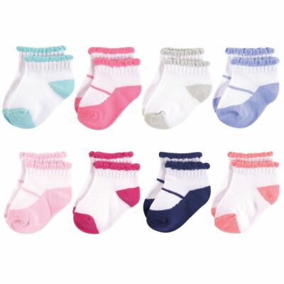 Luvable Friends No-Show Socken, 8-Pack, Mary Jane Marineblau