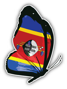 Zimbabwe World Flag Butterfly Car Bumper Sticker Decal ''SIZES"