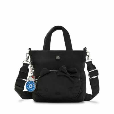 Kipling x Hello Kitty Crossbody Bag Milna Charcoal Size 23x21.5x10 New Japan