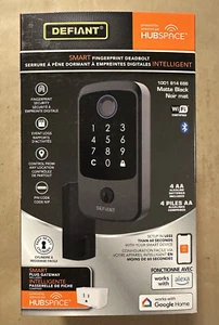 Defiant Hubspace Matte Wi-fi Biometric Fingerprint Deadbolt Smart Lock Brand New
