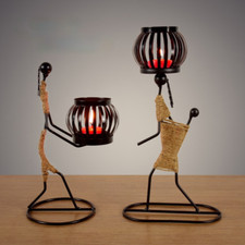 Candelabro In Ferro Artigianale Decorazione Da Tavolo Vintage