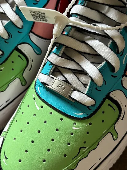 Air Force 1 Custom Shoes Retro Drip Burst Sketch Ups v2