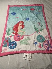 Disney Little Mermaid Ariel Baby Blanket Quilt Comforter Jellyfish Sea Ocean