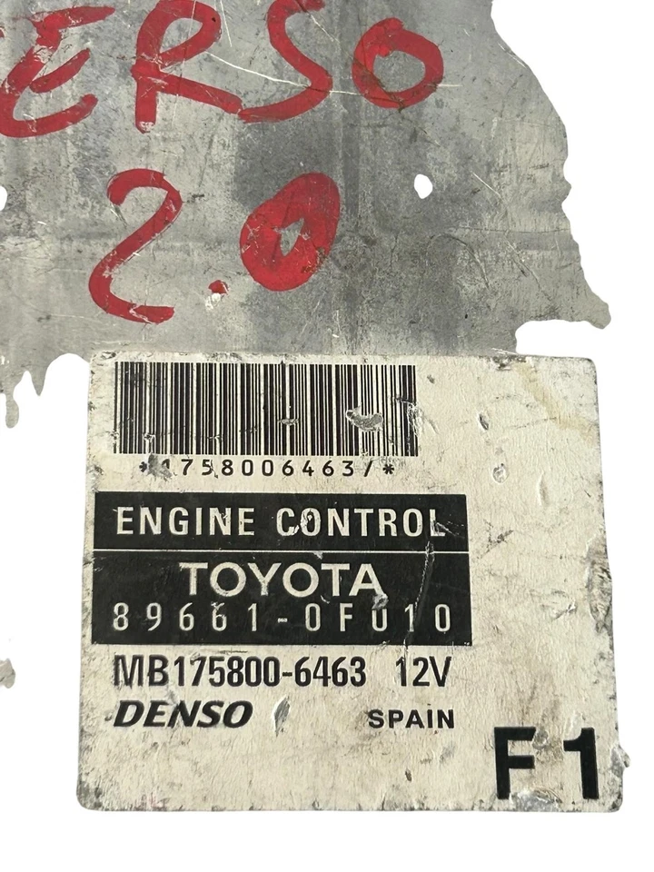 Centralina motore Toyota Corolla Verso 2000 D4D 2002/2009 89661-0f010 - Immagine 3 di 4