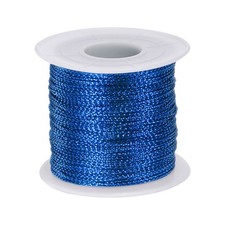 Metallic Cord 1mm 109 Yards Tinsel Rope Thread String, Blue