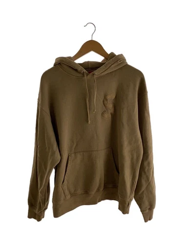 Supreme Felpa con Cappuccio 23SS Overdyed S Logo Cappuccio M Cotone Marrone Usata