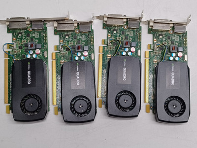 (LOT OF 4)NVIDIA Quadro K420 2GB DDR3, DP DVI, GPU, 1x Full height 3x lowprofile