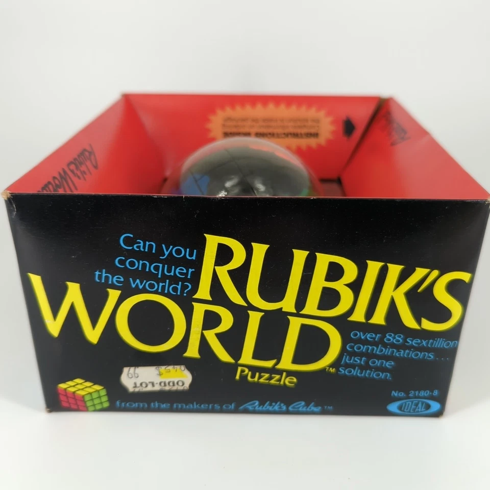 Vintage 1982 Rubik’s World Puzzle Globe Sphere Toy Tsukuda Dead New in box - Image 2 of 4