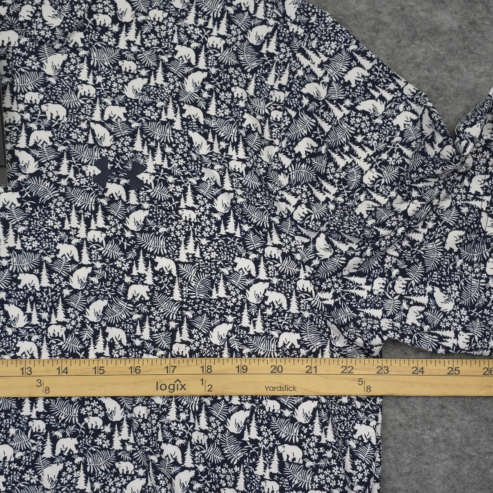 Under Armour UA Men's Playoff 3 Blue Bear Forest Printed Polo Shirt Size XL NWT thumbnail 10