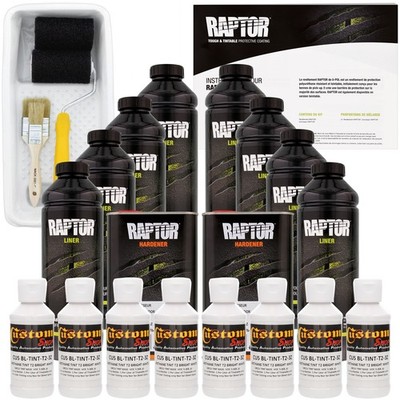 U-POL Raptor Tintable Bright White Spray-On Truck Bed Liner Kit - 8 Quarts