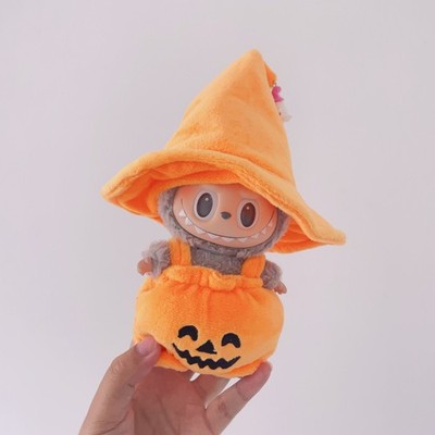 Handmade Clothes For 17cm Doll Halloween Pumpkin Costume Outfit (No Doll)