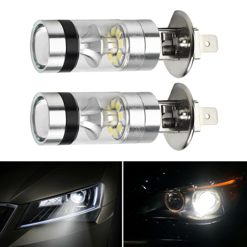 H1 LED Headlight White 12-24V 20-Projector Light Bulb 6000K Wear
