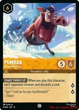 Pumbaa - Winter Warthog Lorcana TCG 11 - 4/204 Normal