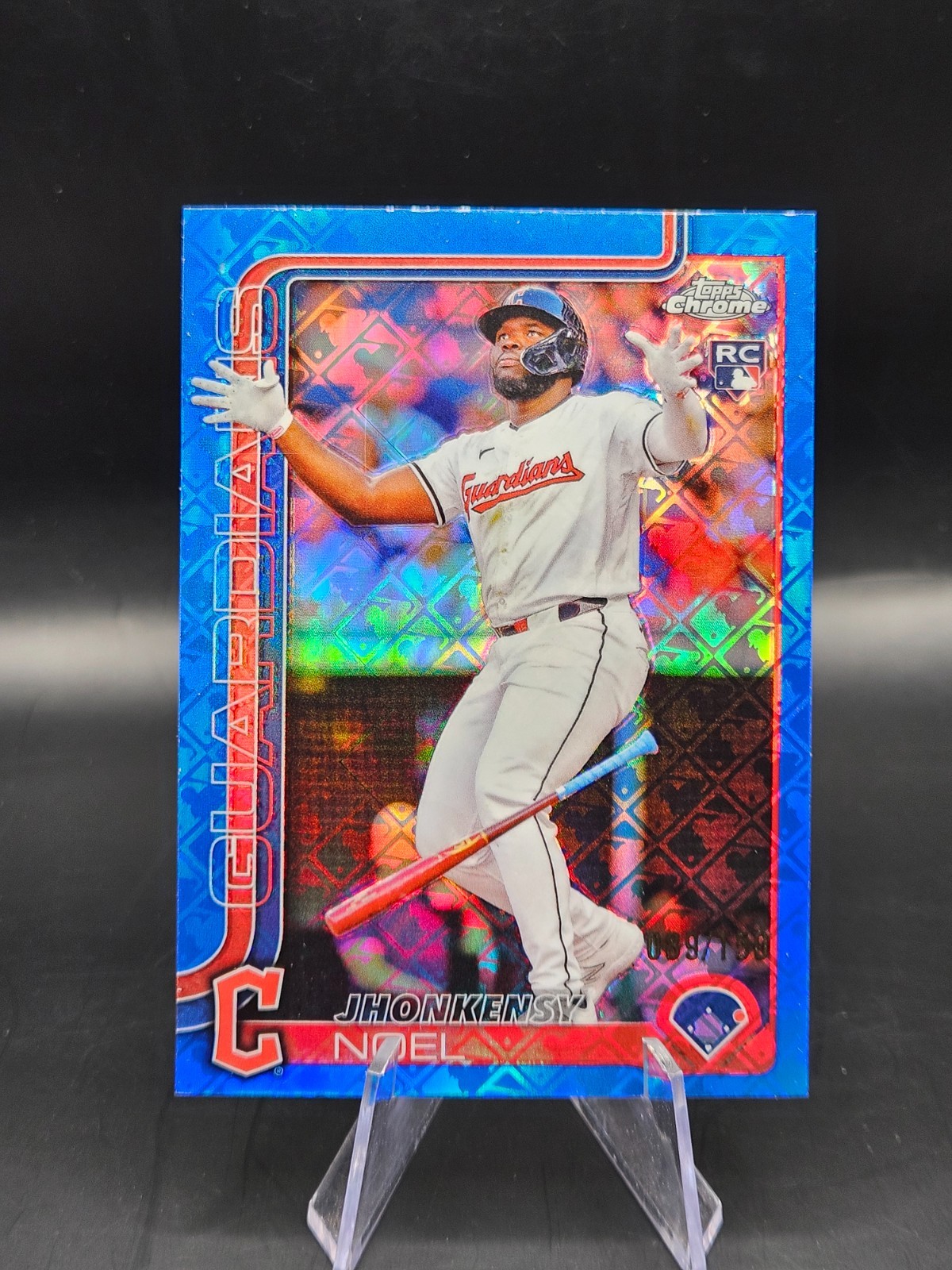 Jhonkensy Noel 2025 Topps Chrome Logofractor Blue Refractor 089/150 #291 RC!!