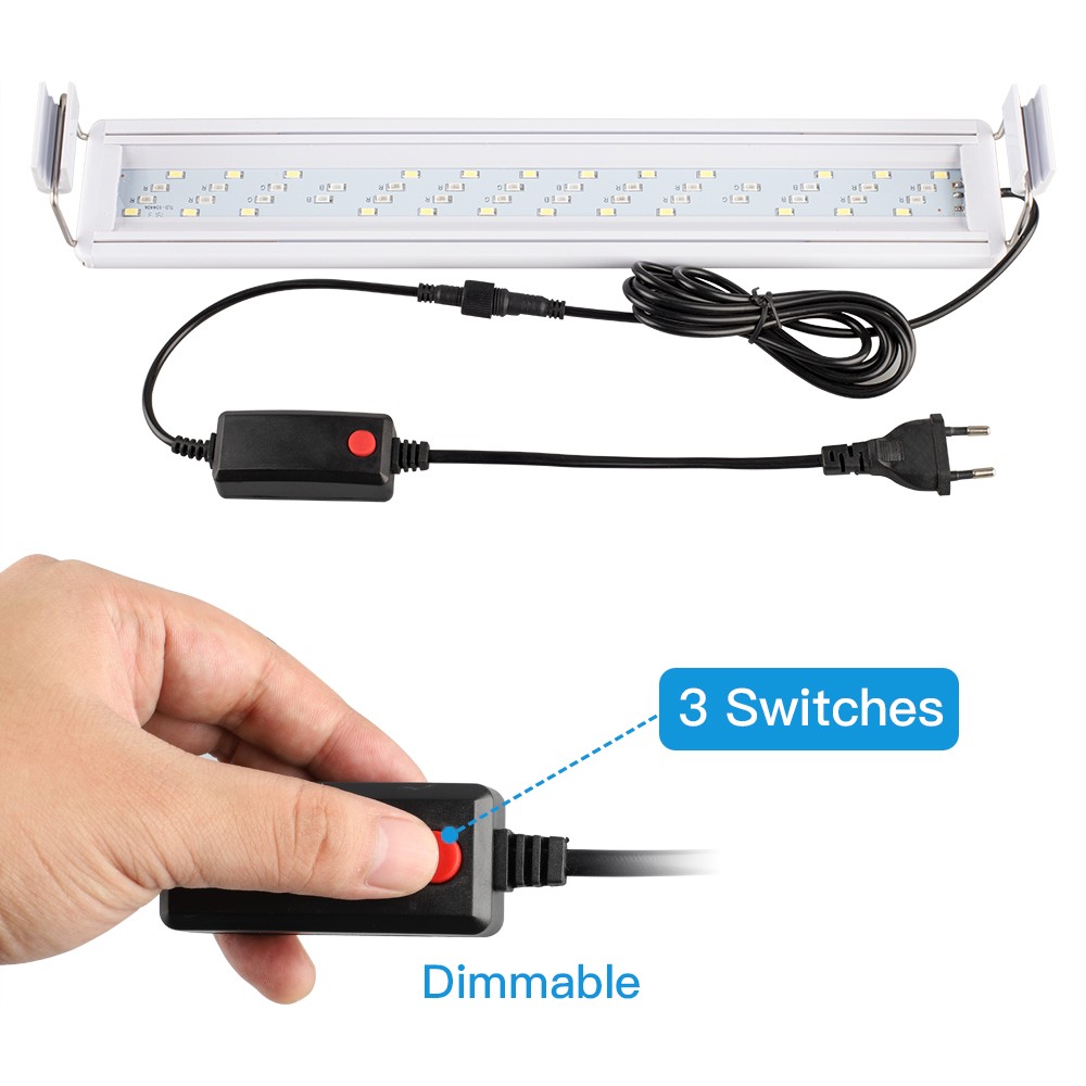 Illuminazione LED per acquario copertura lampada spettro completo luce da appoggio foto 6