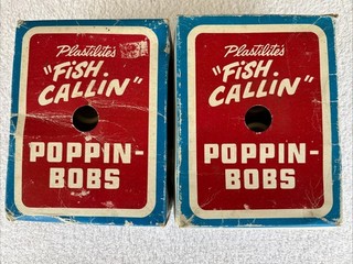 2 NOS Vintage Plastilites Fish Callin' Poppin Bobs 12 Pack Corks Pre Zip Code