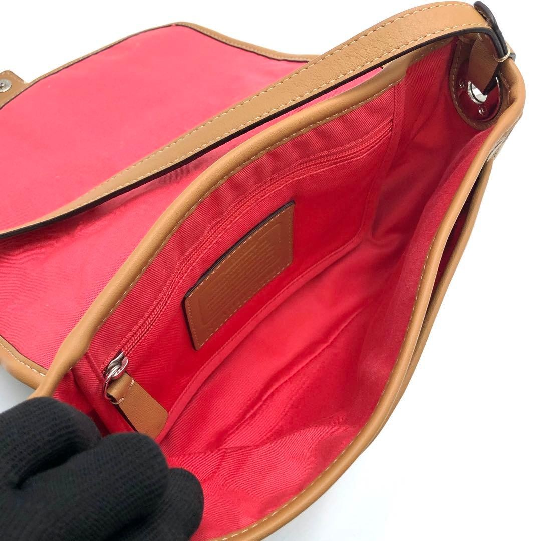 Coach Signature Shoulder Bag Canvas Beige Authentic G01081120 thumbnail 14