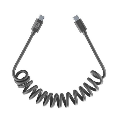 CellularLine Spiral Data Cable 1,2 m USB-C/ Typ-C Black (61270) #1907497