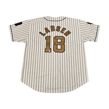 Don Larsen 1955 Denver Bears Autographed Inscribed Russell Jersey WYWH Holo