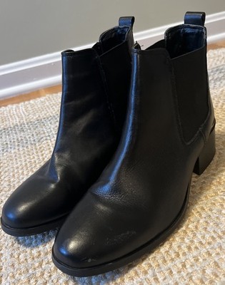 Kurt geiger boots Carvela Toby Black Gold Accent Square Heel Sz 40