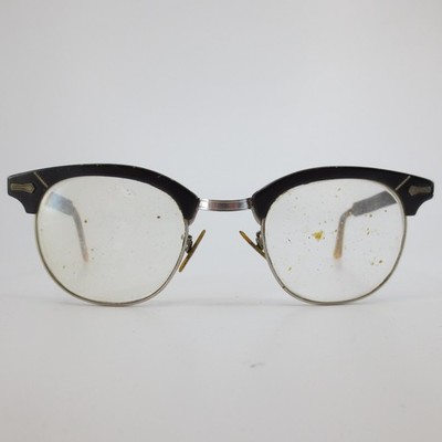 Shuron 6 1/2 Vtg 12k GF 46 Browline Eyeglass Frames‎ Retro 22 M/M Cable Temple s/c shuron eyeglass frames browline vintage horn rim 46- 20  main image 3