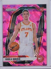 2024-25 Panini Prizm - Nikola Durisic #229 Pink Ice Prizm (RC) Atlanta Hawks