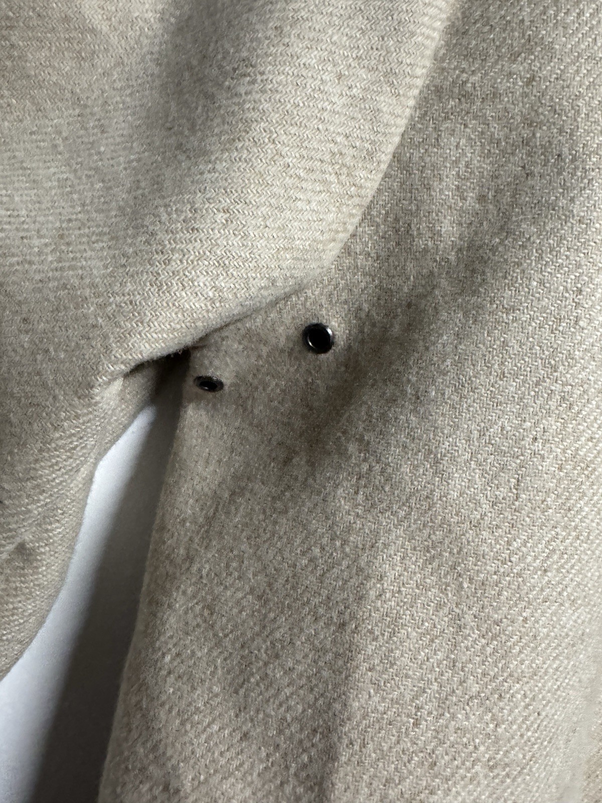 Peregrine Bonded Wool Mac Coat Made In England Moon Oatmeal  Beige XL