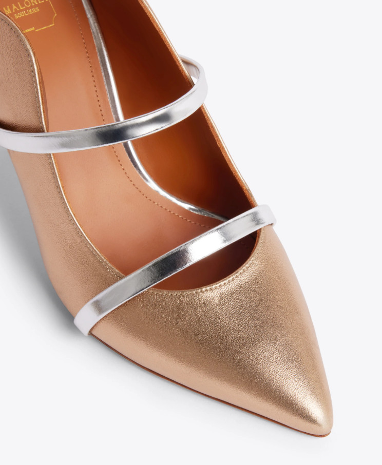 MALONE SOULIERS Women Maureen Heels Gold Size EU 38 RRP £695 image 3