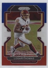 2021 Panini Prizm Red White & Blue Prizm Logan Thomas #210 0c4