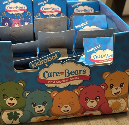 Kidrobot Care Bears Bedtime Bear Vinyl Keychain Blue Bear Figurine