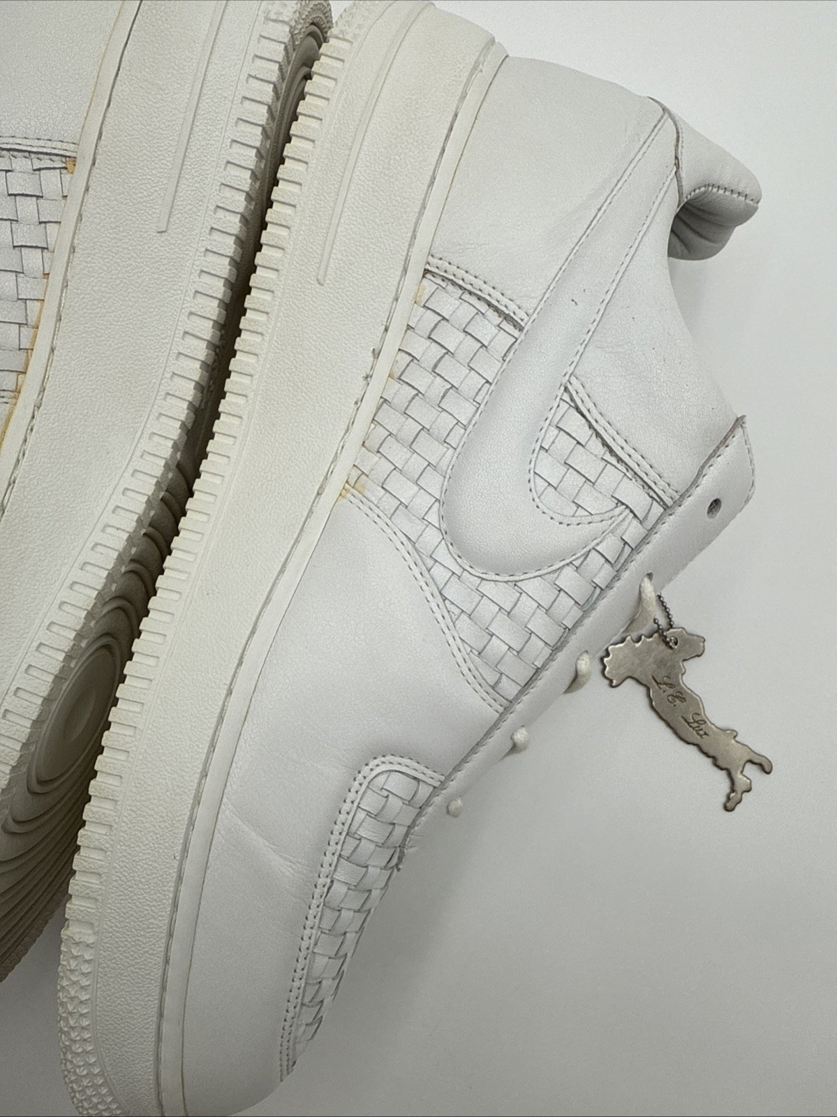 Nike Air Force 1 Lux White Italian Leather 2007 Size 10.5 Brand New 309238-111 image 7
