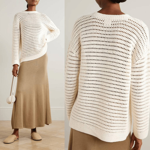 LESET Lucy crocheted cotton sweater XS/S $520