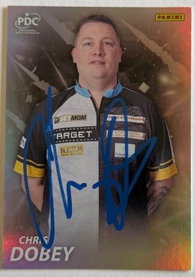 Chris Dobey Hand Signed 2025 Panini PDC Premier League Card Darts Autograph