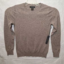 Tahari 2-ply Cashmere Sweater Women  s Medium Brown Beige Casual Lightweight NWT