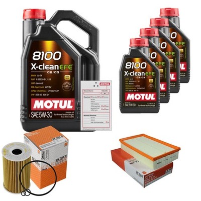 MAHLE Inspektionspaket 9L MOTUL 8100 X-CLEAN EFE 5W-30 für VW Multivan V 2.0