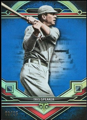 2024 Topps Triple Threads TRIS SPEAKER #91 Red Sox SAPPHIRE Blue /25 MVP HOF
